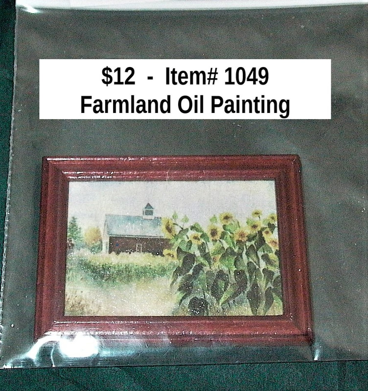 $12 - Item# 1049  -  Farmland Oil Painting