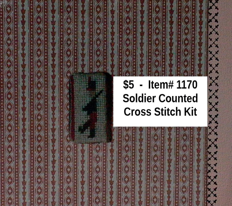 $5  -  Item# 1170 
*Soldier Counted Cross Stitch Kit
