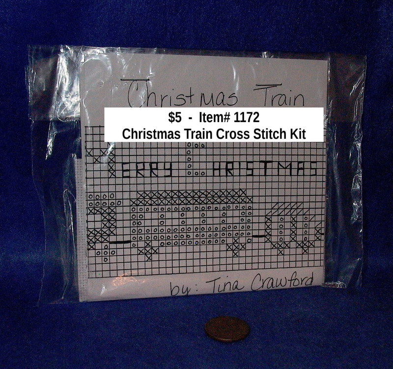 $5  -  Item# 1172 
*Christmas Train Cross Stitch Kit