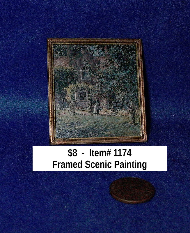 $8  -  Item# 1174 
- Framed Scenic Painting