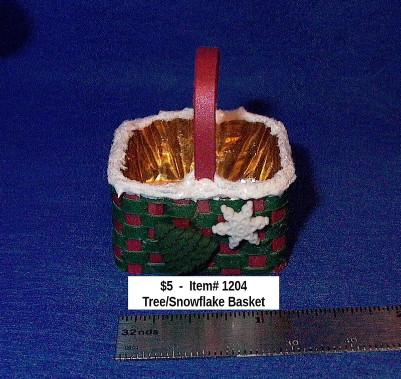 $5  -  Item# 1204 - 
Tree Snowflake Christmas Basket