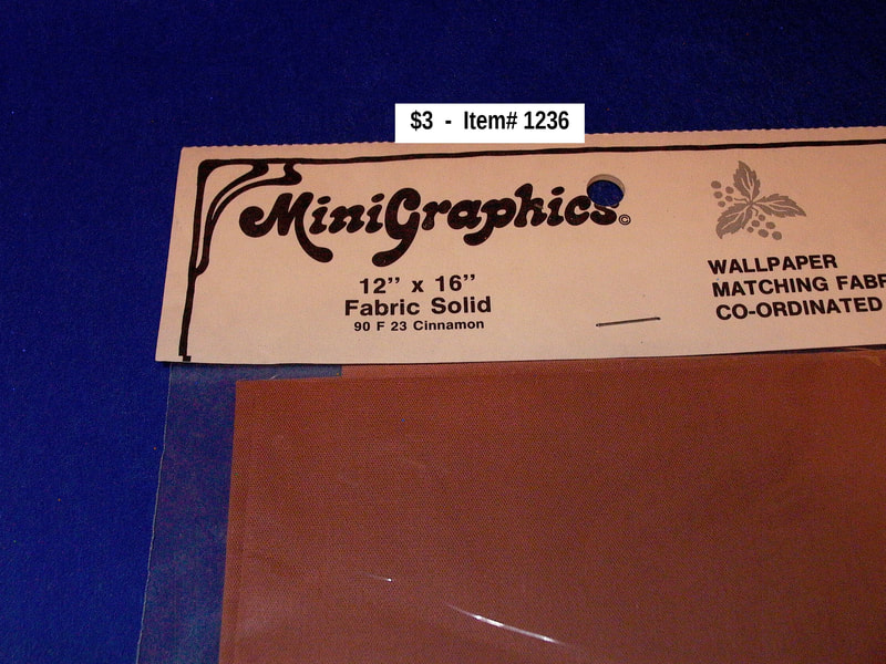 $3 - Item# 1236 -MiniGraphics Solid Fabric Cinnamon 90 F 23
- 12" x 16"