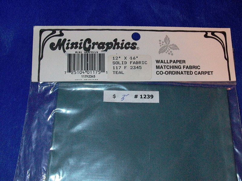 $3  -  Item# 1239 -MiniGraphics Solid Fabric Teal 117 F 2345 -
 12" x 16"

