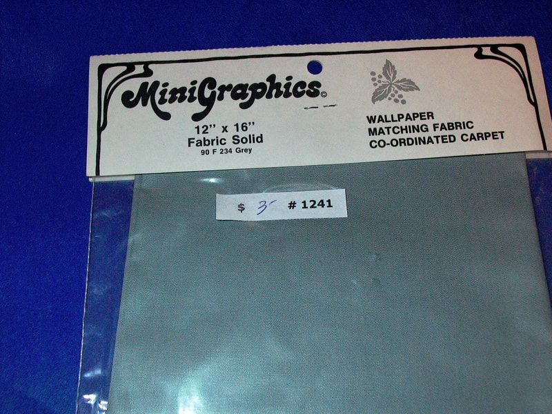$3  -  Item# 1241  - MiniGraphics Solid Fabric Grey 90 F 234 -
 12" x 16"