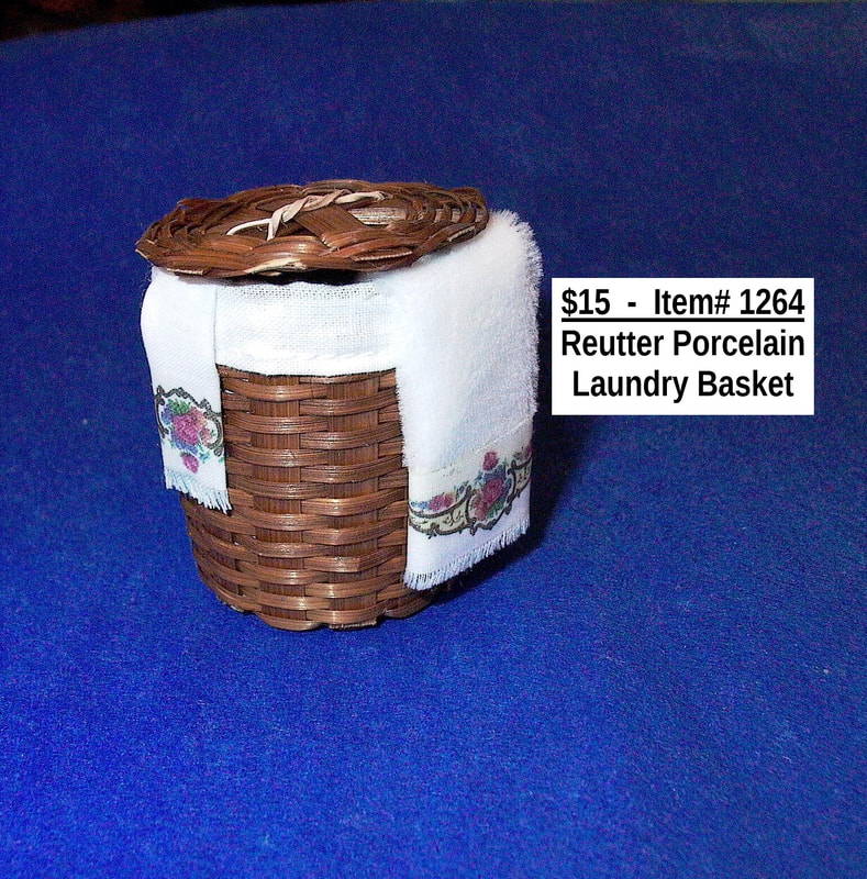 $15  -  Item# 1264 - Reutter Porcelain Laundry Basket