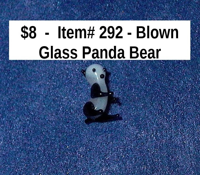 $8 - Item # 292 - Blown Glass Panda Bear