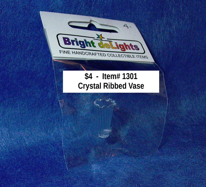 $4  -  Item# 1301
Crystal Ribbed Vase