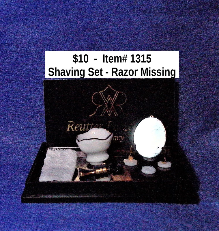 $10  -  Item# 1315 
Reutter Porzellan Shaving Set Missing Razor