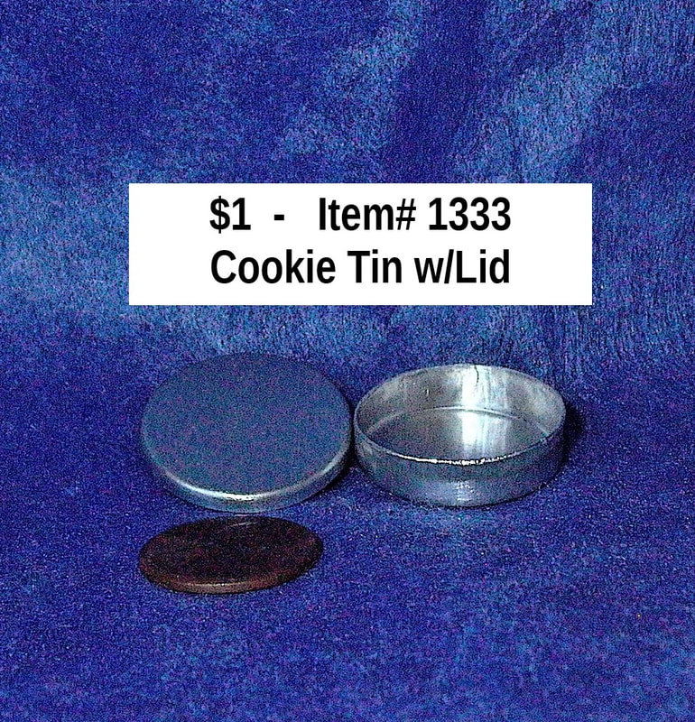 $1  -  Item# 1333 - Cookie Tin and Lid
(5 available)
