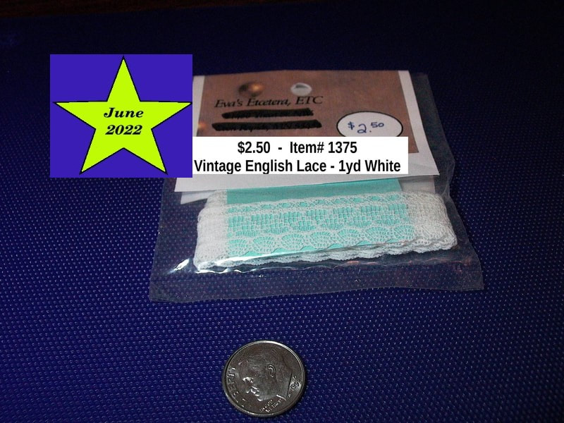 $2.50  -  Item# 1375  Vintage English Lace 1yd White