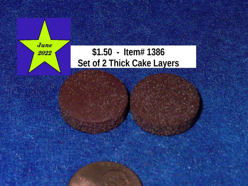 $1.50  -  Item# 1386
 Set of 2 Thick Cake Layers
