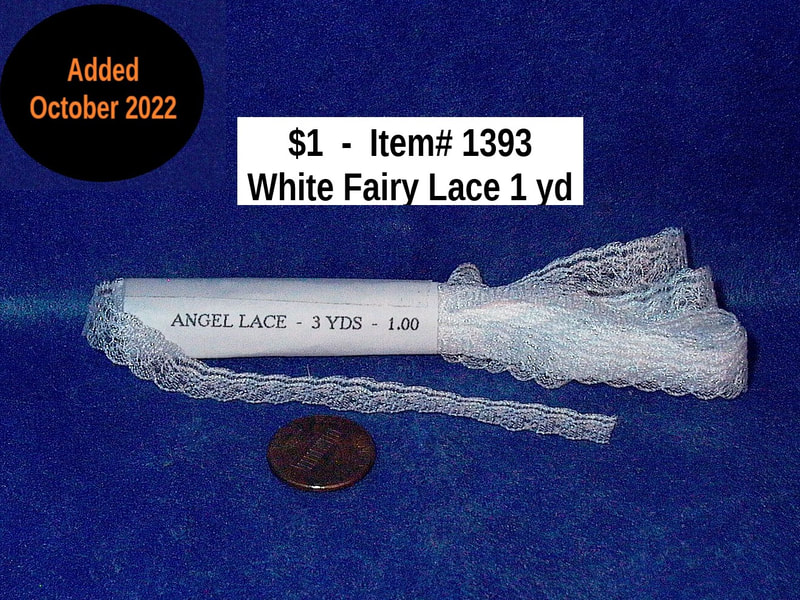 $1  -  Item# 1393  - White Fairy Lace 3 yds
