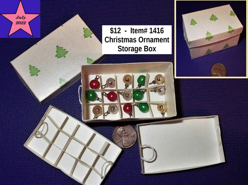 $12  -  Item# 1416 - 
Christmas Ornament Storage Box