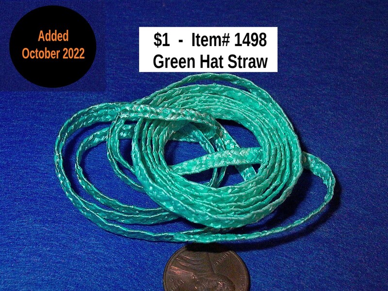 $1  -  Item# 1498  - Green Hat Straw