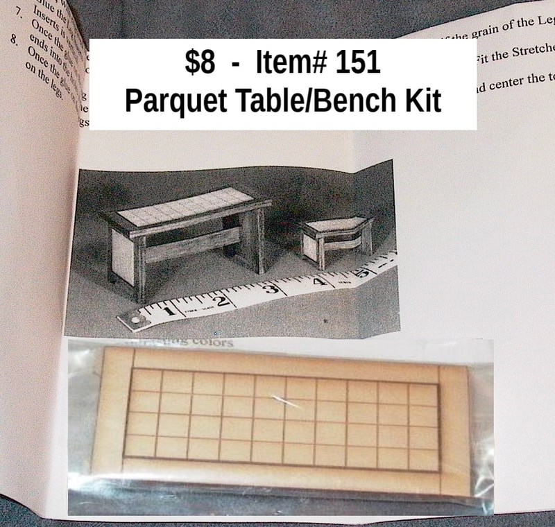 $5   Item# 151
Parquet Table Kit (2 kits available)
