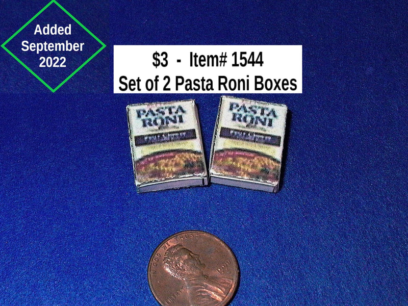 $3   -  Item# 1544  -
 Set of 2 Pasta Roni Boxes