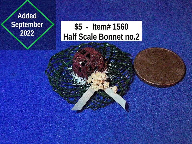 $5   -  Item# 1560 -  
Half Scale Bonnet #2