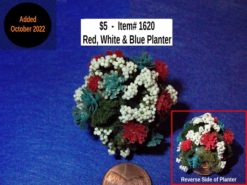 $5 - Item# 1620  -  Red White & Blue Flower Pot
