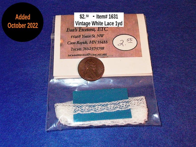 $2.50 - Item# 1631  -  Vintage White Lace 1yd White
