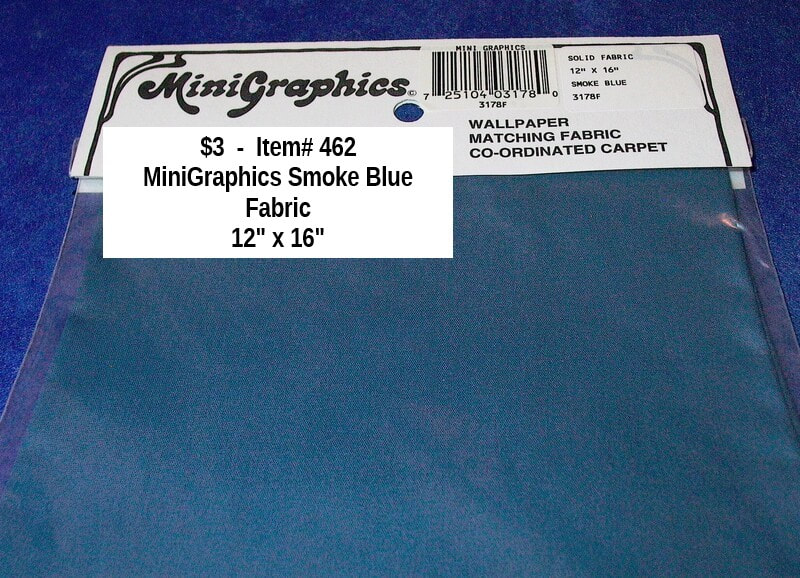 $3 - Item# 462 - MiniGraphics 12" x 16" Smoke Blue Fabric