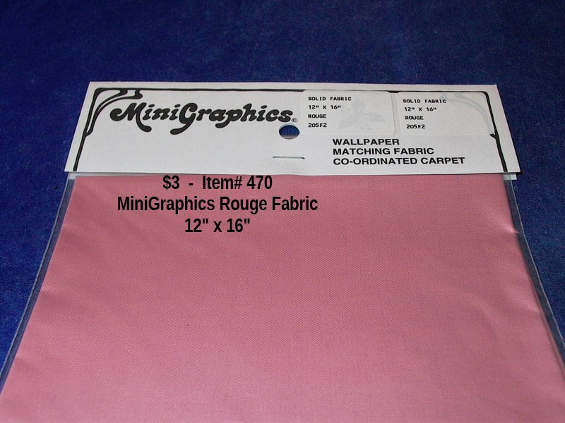 $3 - Item# 470 - MiniGraphics 12" x 16" Rouge Fabric