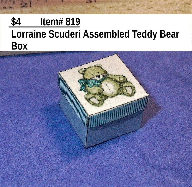 $4  -  Item# 819  -   Lorraine Scuderi Assembled Teddy Bear Box