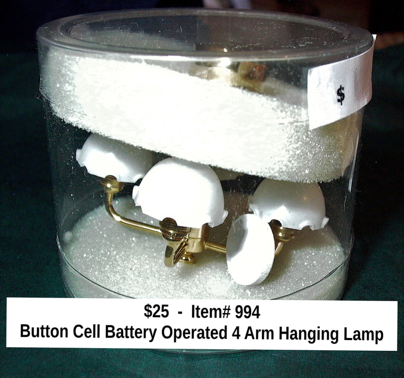 $25  -  Item# 994  -  Battery Operated 4 Arm Hanging Light