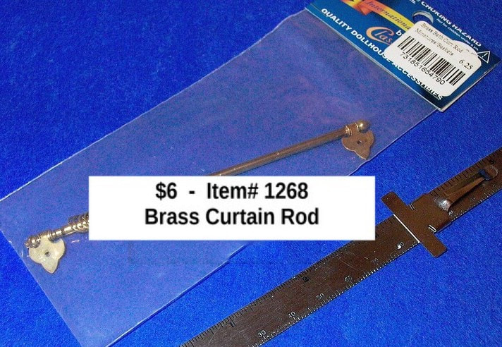 $6  -  Item# 1268 - Brass Curtain Rod