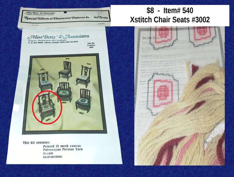 $8 - Item# 540 - Cross Stitch Chair Seats
