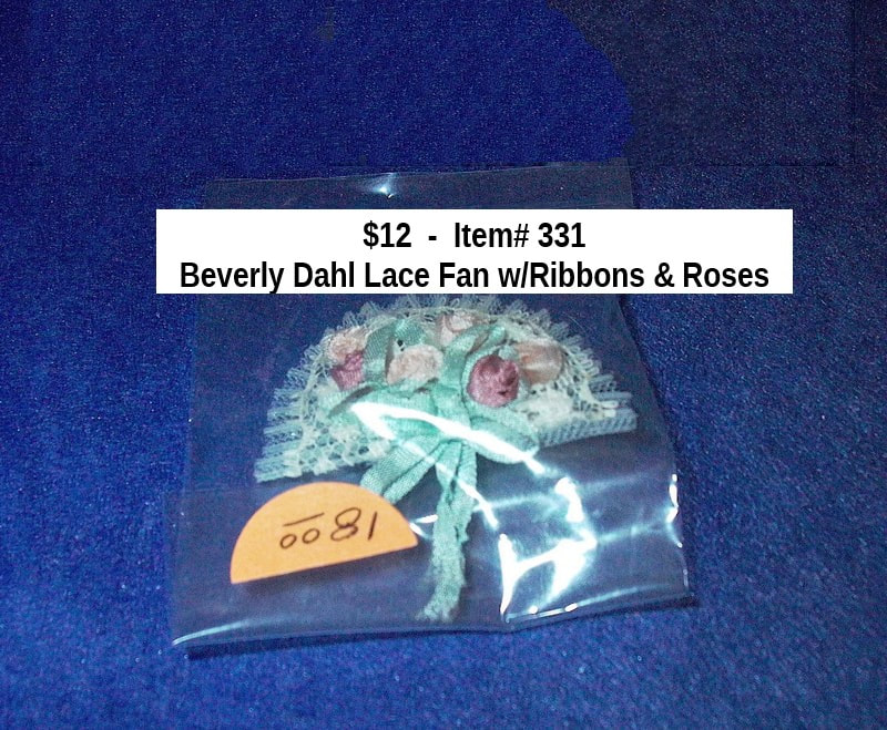 $12 - Item# 331 - 
Dahl House of Miniatures Completed Blue with Ivory Lace, Flowers and Ribbons