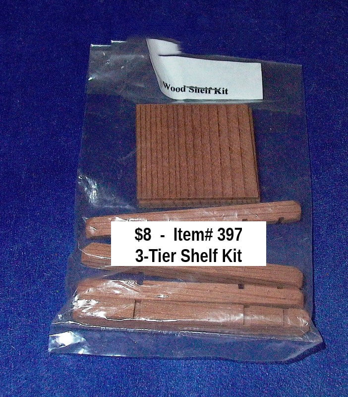 $8 - Item# 397 - Wood Shelf with 3 Shelves Kit