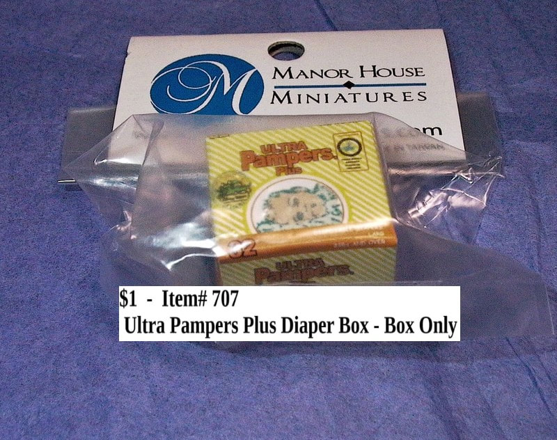 $1  -  Item# 707  - 
 Ultra Pampers Diaper Box  
