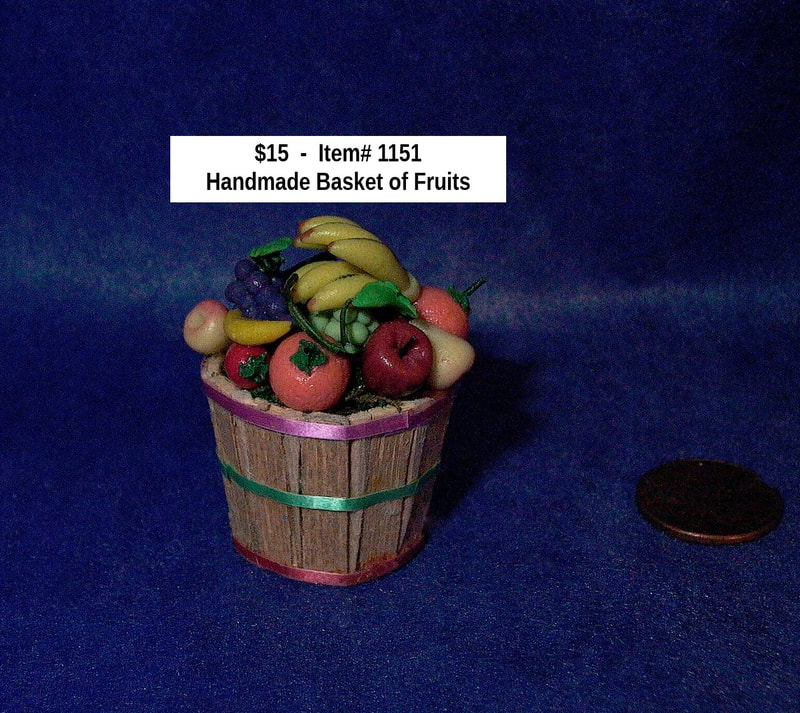 $15  -  Item# 1151  Handmade Basket of Fruits