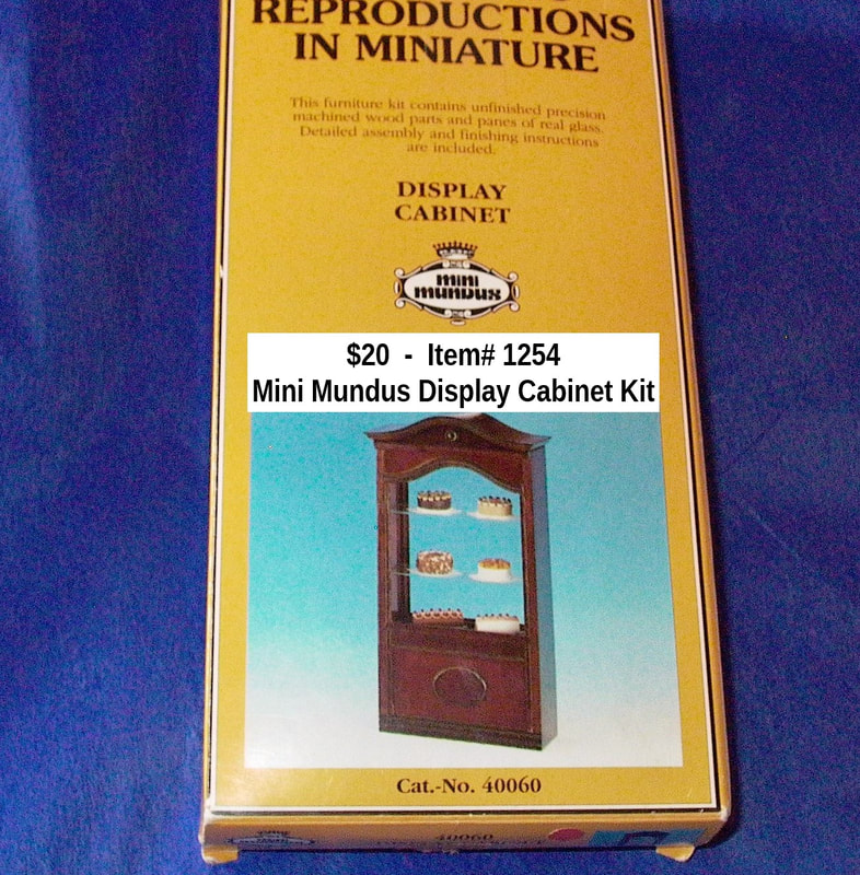 $20  -  Item# 1254 - 
Mini Mundus Display Cabinet Kit - Kit is no longer factory sealed - Looks to be complete, but not sure thus the reduction in price