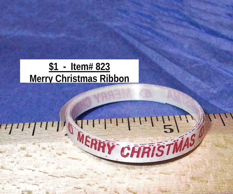 $1  -  Item# 823  - 
 Merry Christmas Ribbon