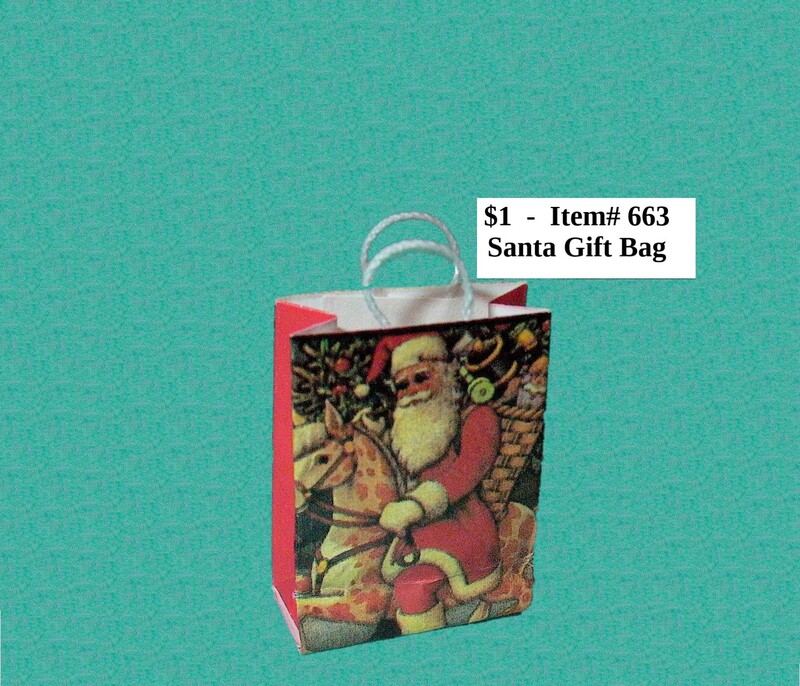 $1  -  Item# 663 - 
*Small Santa Gift Bag