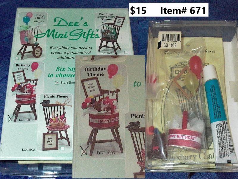 $15 - Item# 671 - Dees Mini Gifts Birthday Chair Kit #DDL 1003