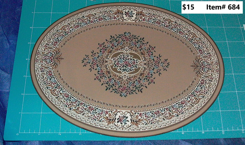 $15  -  Item# 684  -  Large Oval Printed Carpet