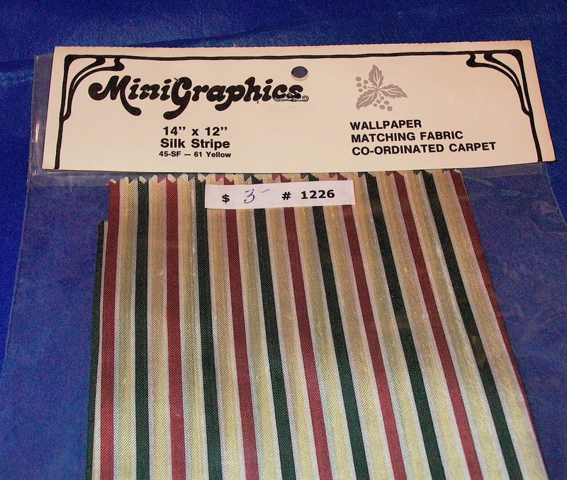 $3  -  Item# 1226 -MiniGraphics Silk Stripe 45-SF – 61 Yellow -
 14" x 12"