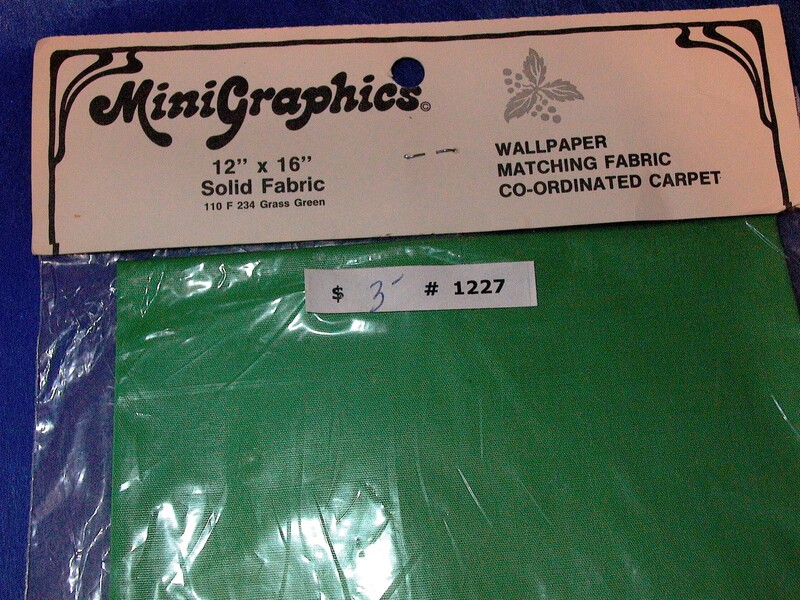 $3  -  Item# 1227 - MiniGraphics Solid Fabric Grass Green 110 F 234 - 
12" x 16"