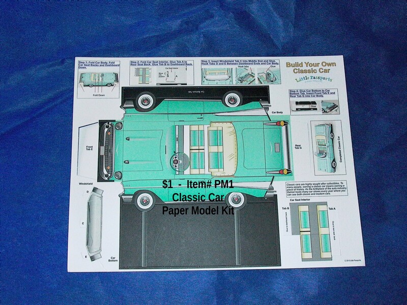 $1  -  Item# PM1 -
Classic Car Paper Model Kit