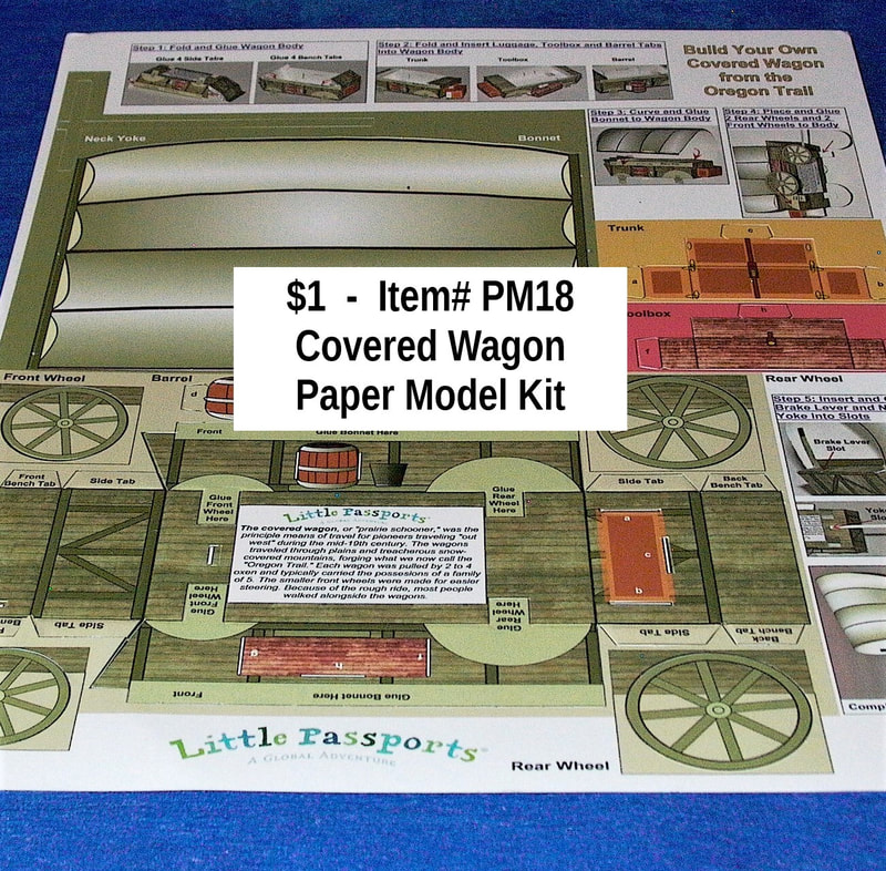 $1  -  Item# PM18 -
Covered Wagon Paper Model Kit