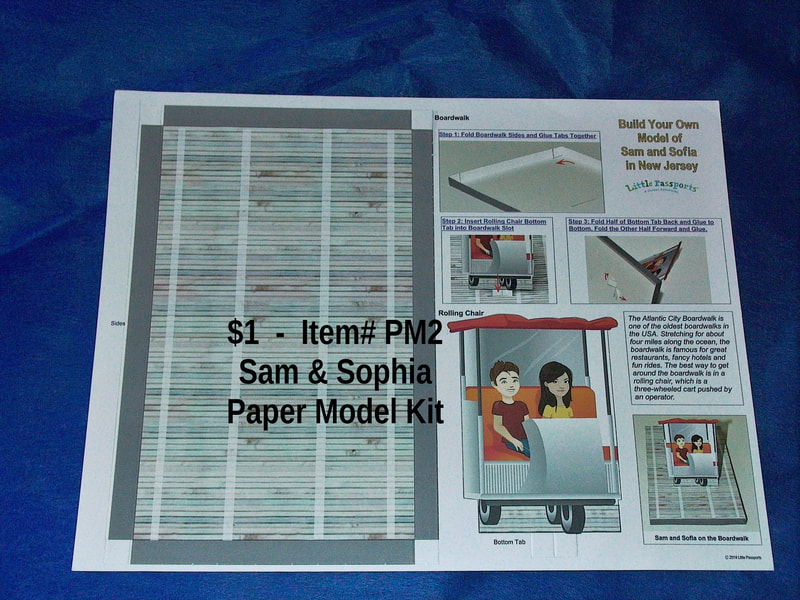 $1  -  Item# PM2 -
Sam & Sophie Paper Model Kit