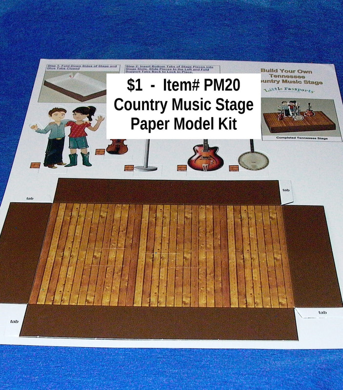 $1  -  Item# PM20 -
Country Music Stage Paper Model Kit