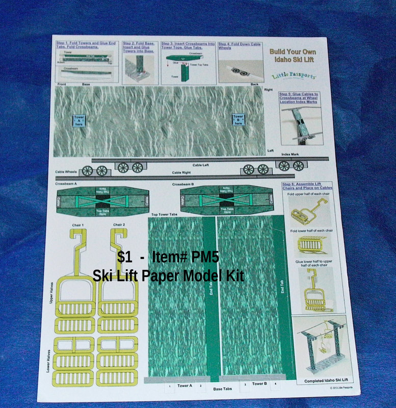 $1  -  Item# PM5 -
Ski Lift Paper Model Kit