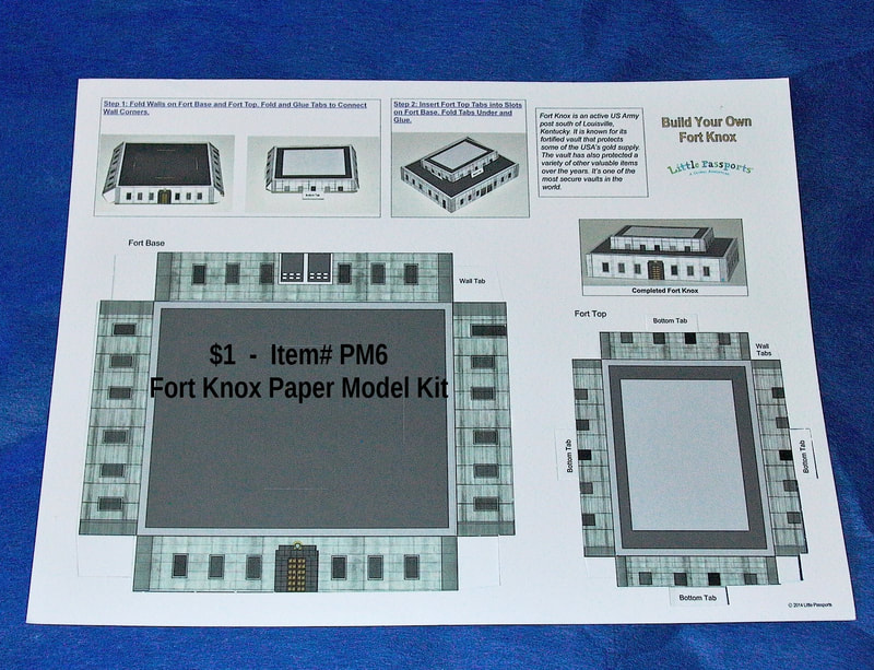 $1  -  Item# PM6 -
Fort Knox Paper Model Kit