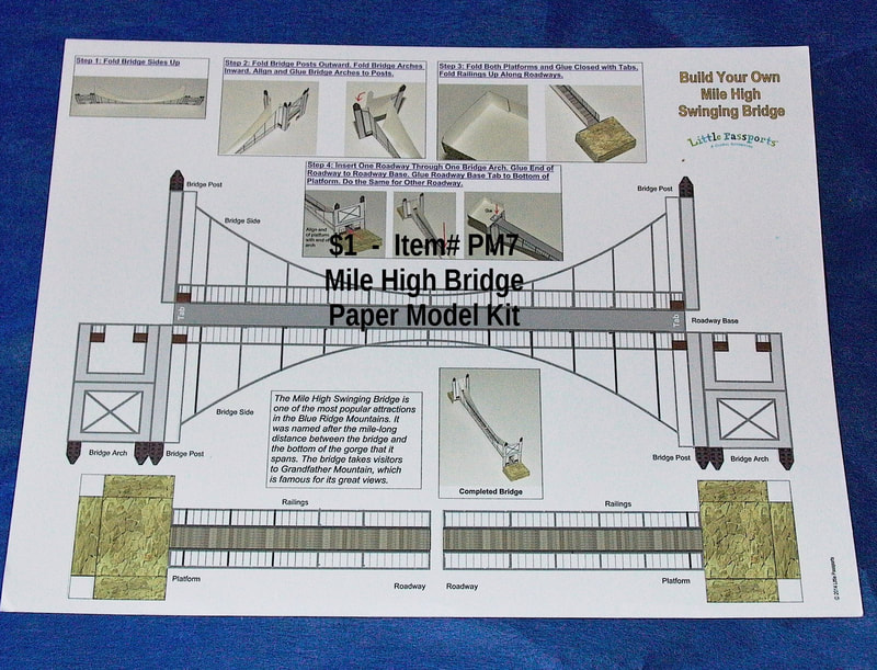 $1  -  Item# PM7 -
Mile High Bridge Paper Model Kit