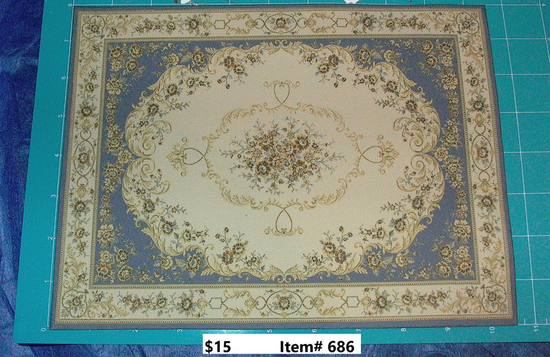 $15  -  Item# 686  -  Large Rectangular Printed Carpet
(Matches with carpet 685)