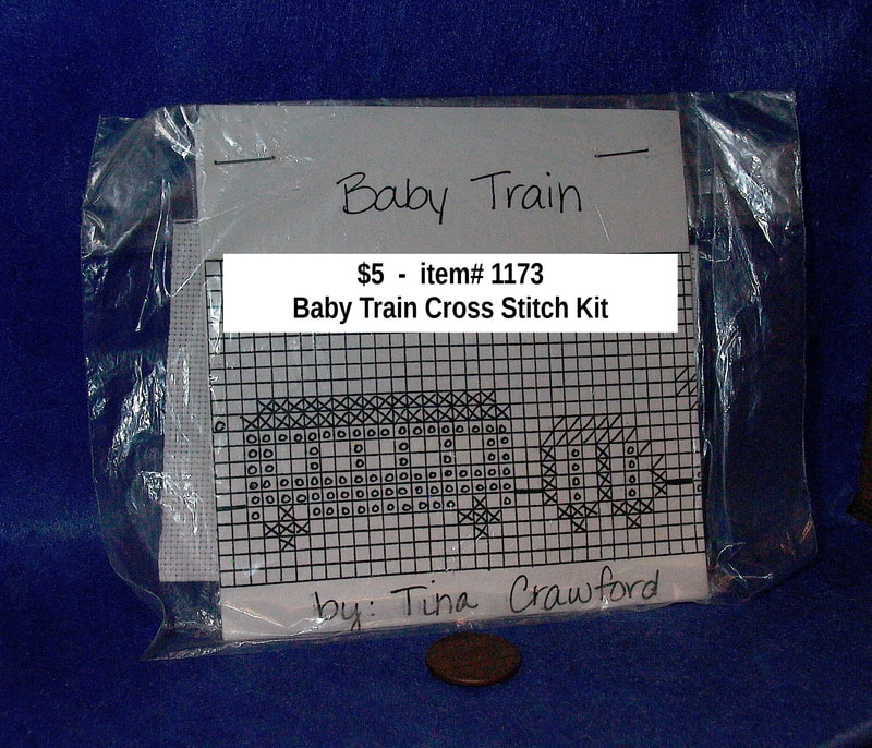 $5  -  Item# 1173 
*Baby Train Cross Stitch Kit