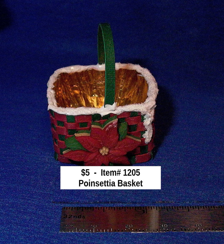 $5  -  Item# 1205 -Poinsettia Christmas Basket